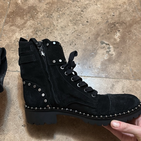 SAM EDELMAN “JENNIFER” studded suede combat boots - Picture 7 of 10